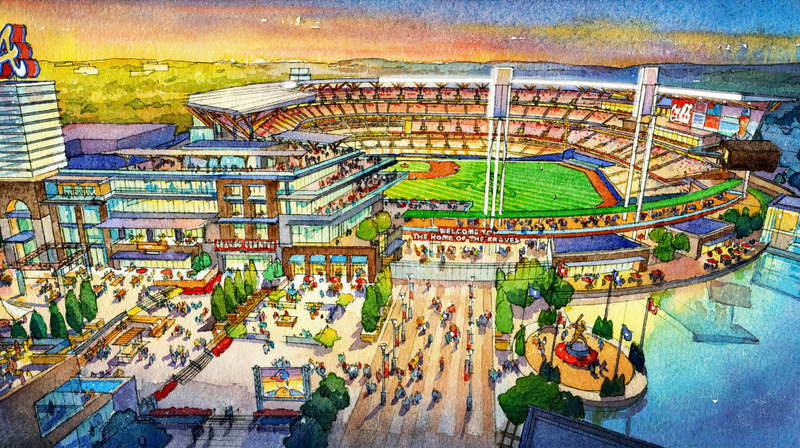 Illustration for article titled Here's What The Braves' New Ballpark Could Look Like